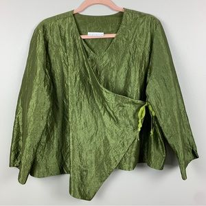 bryn Walker Top & Skirt Set Green Adjustable Funky Size Medium Size Large